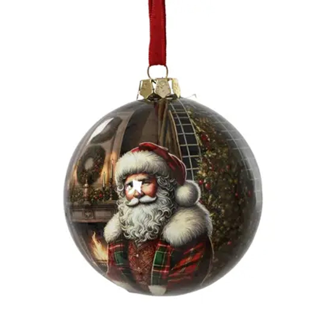 Santa Ball Ornament
