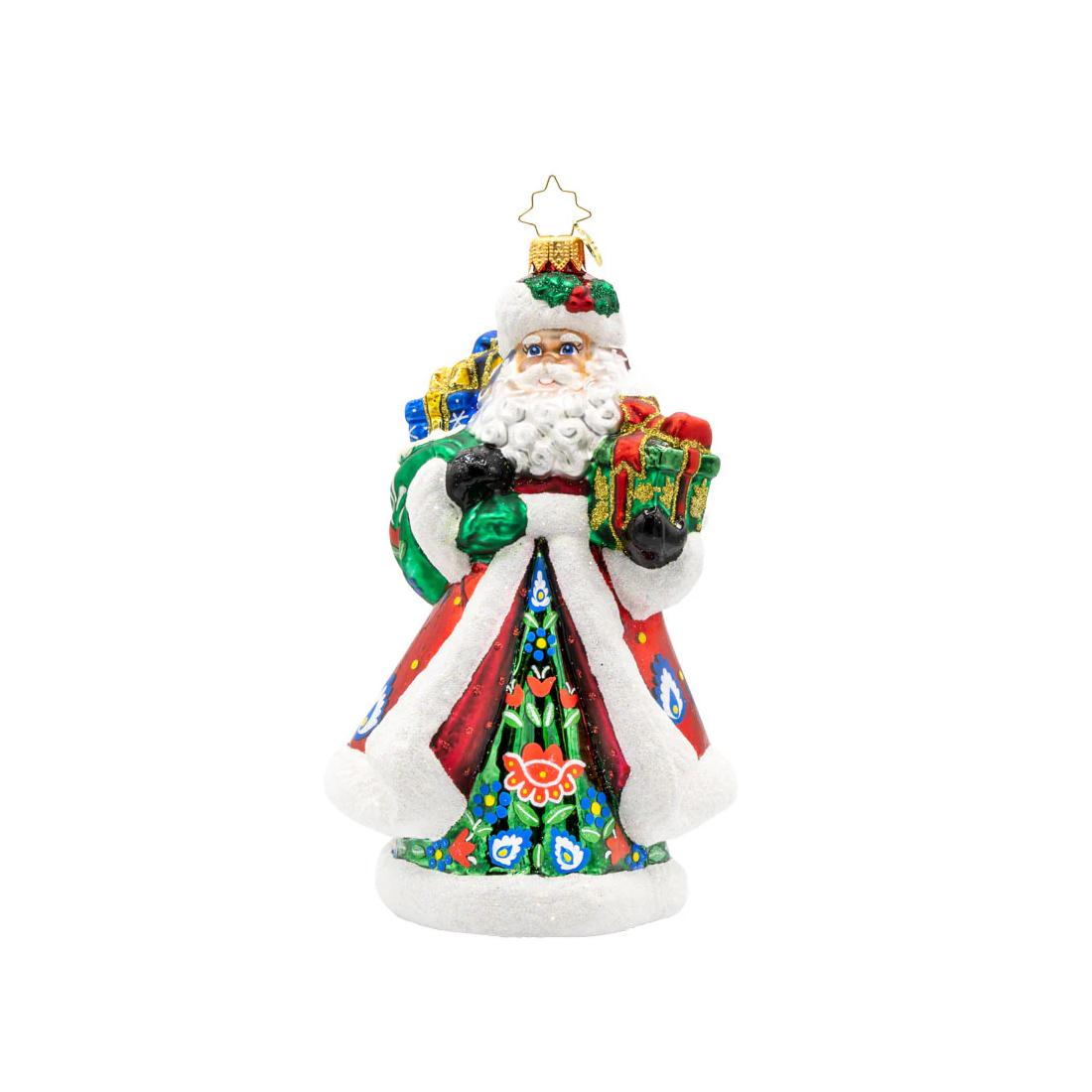 Folk Festive Santa Claus Radko Ornament