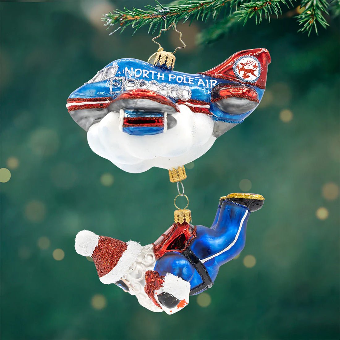 2026 Jolly Jumper Santa Ornament