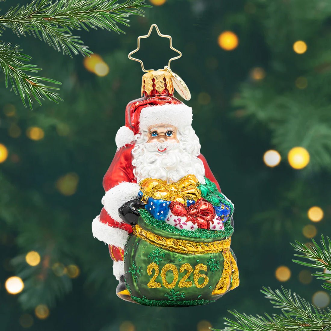 2026 Santas Yearly Gift Drop Gem Ornament