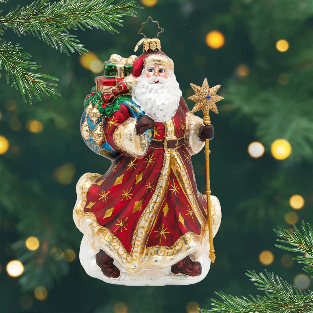 2026 Starlight Keepsake Santa Ornament