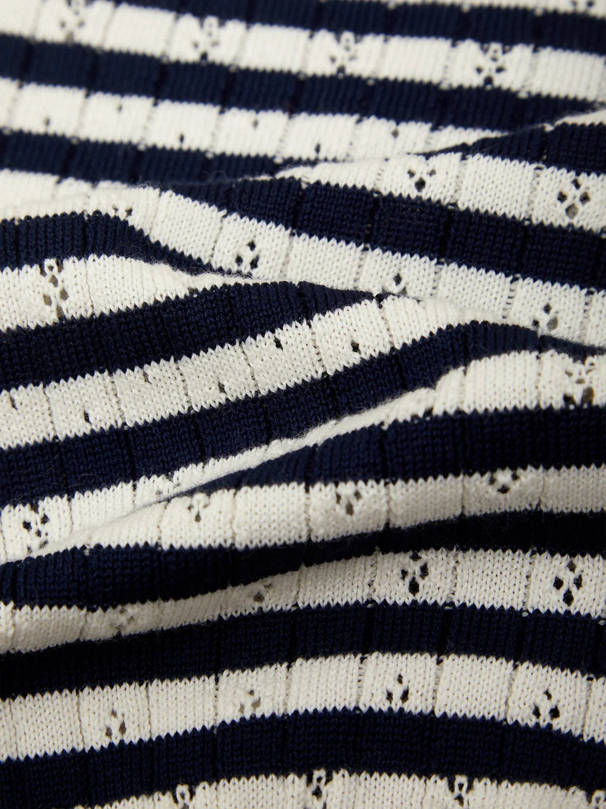 BECKETT STRIPED POINTELLE CARDIGAN