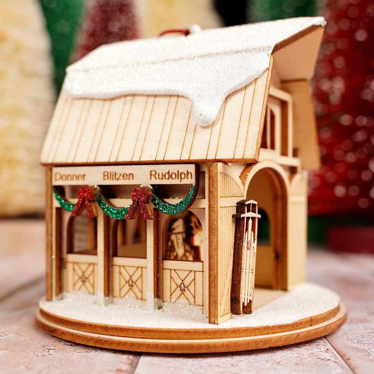 Reindeer Barn Ornament