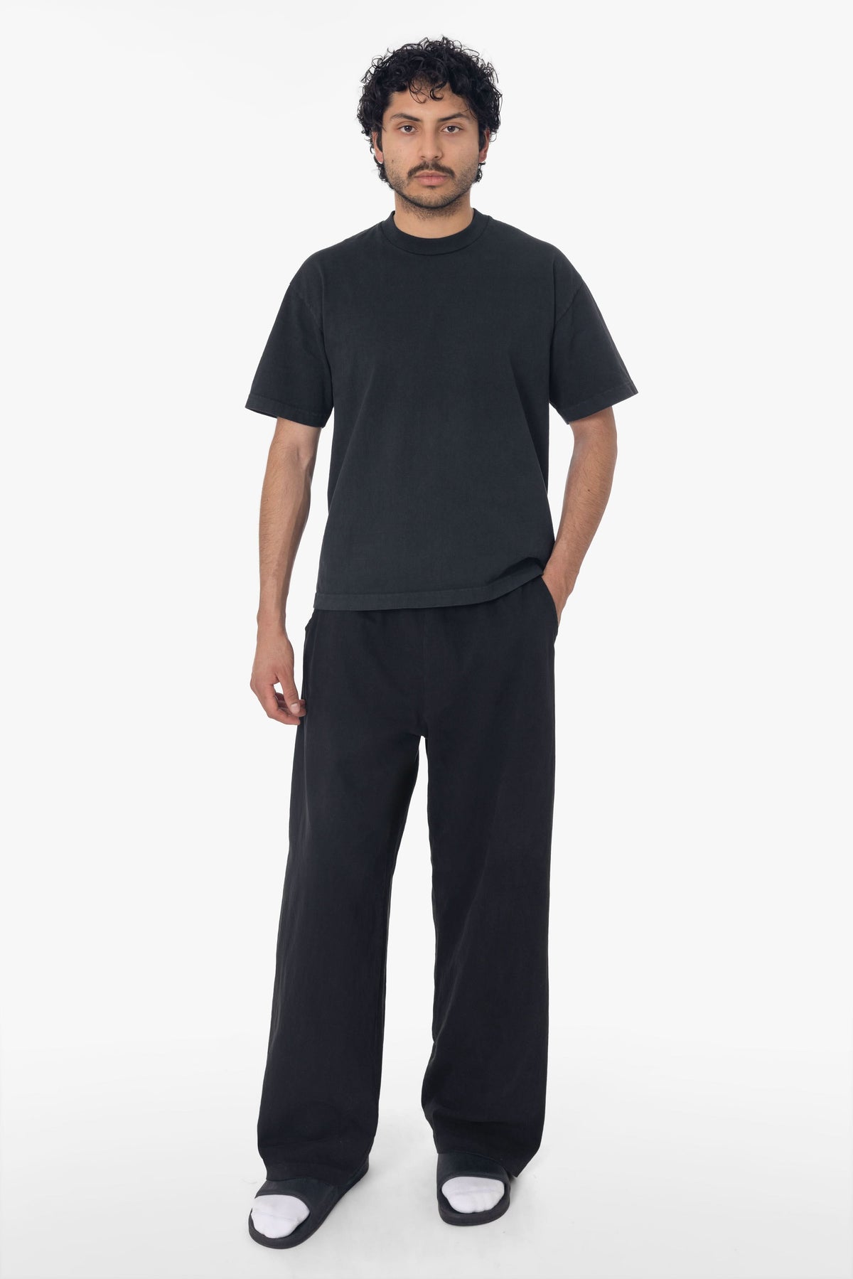 1205WGD - Men's Heavy Jersey Wide Garment Dyed Casual Pant