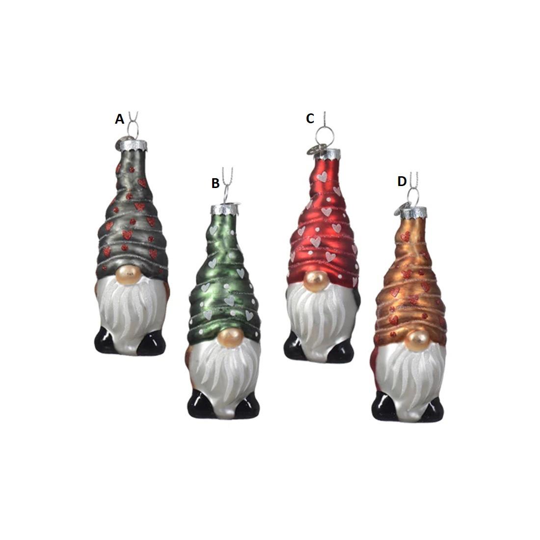 Glass Gnome Ornament
