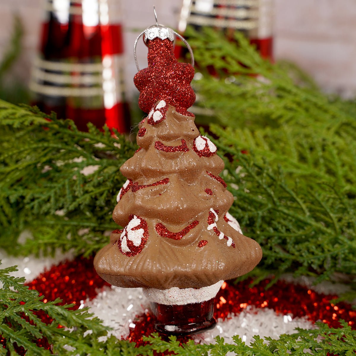 Glass Gingerbread Man Tree Ornament