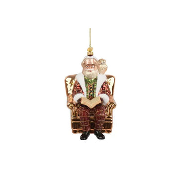 Santa Reading Ornament