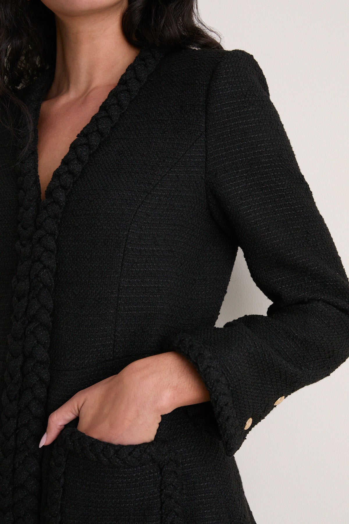 Black Braided Trim Shay Jacket