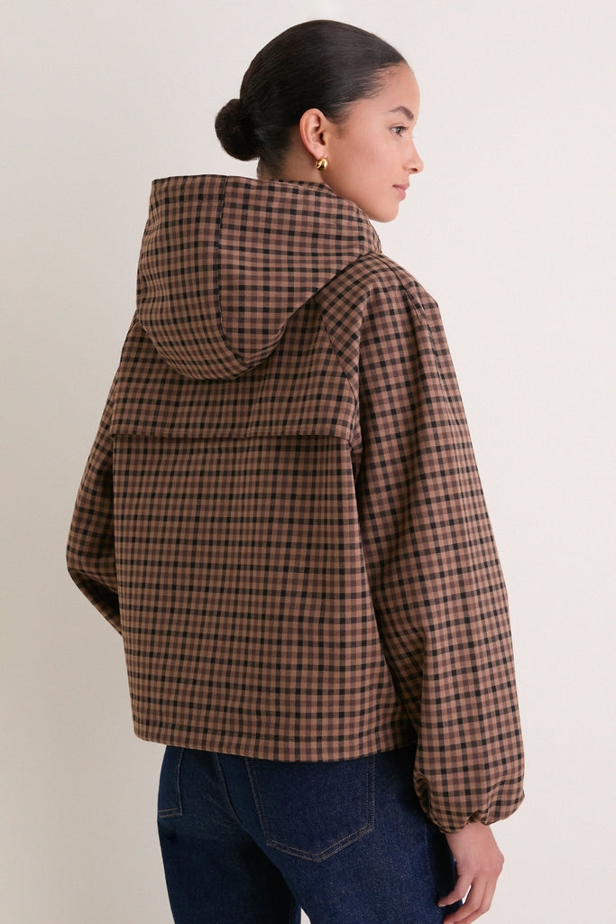 Exclusive Vicuna Gingham Audrey Showerproof Jacket