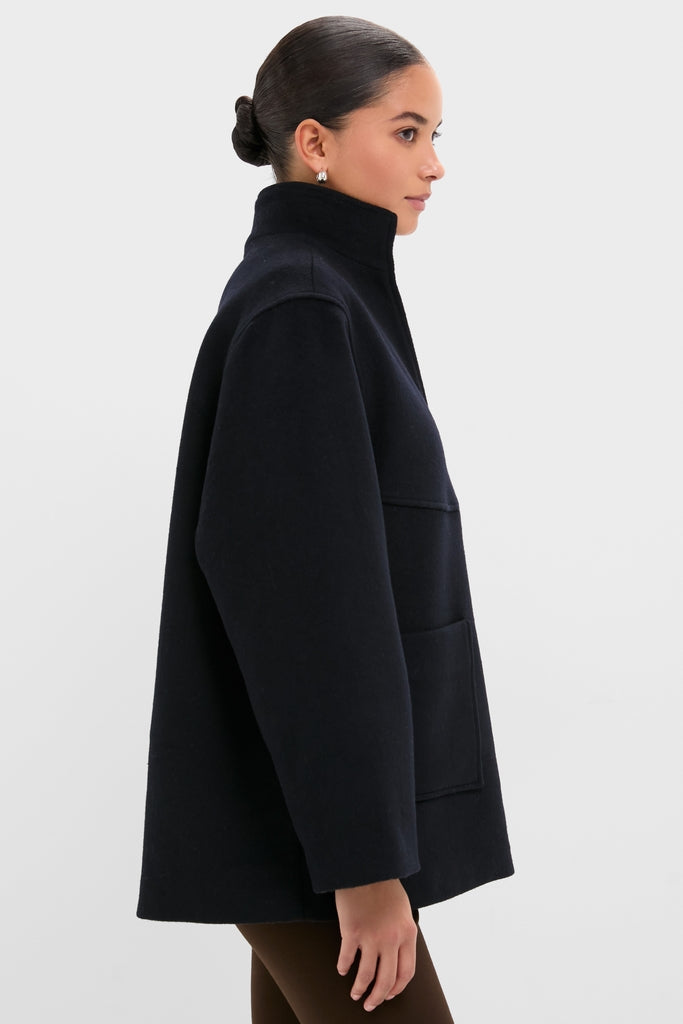 Navy Wool Joan Coat