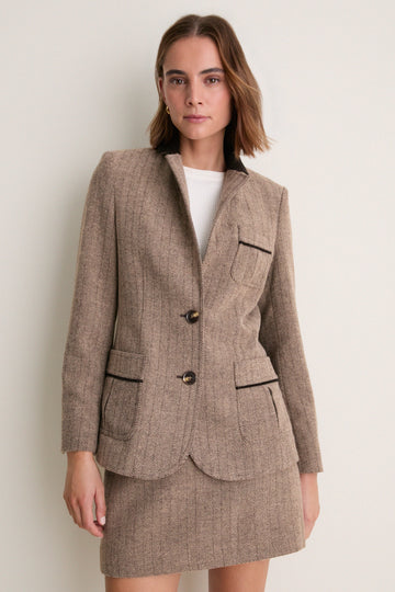 Chestnut Herringbone Cawley Blazer
