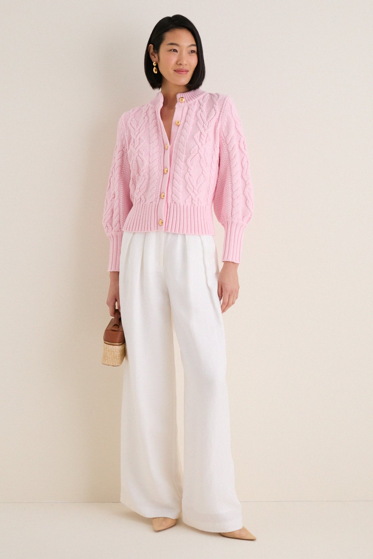 Pink Salt Cotton Colette Cardigan