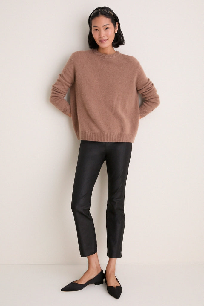 Mocha Cashmere Boyfriend Bodie Crewneck