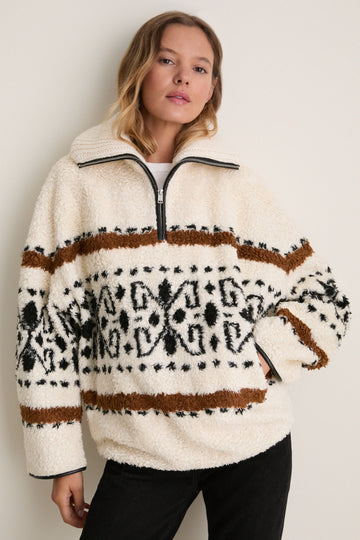 Ecru Graphic Marner Pullover