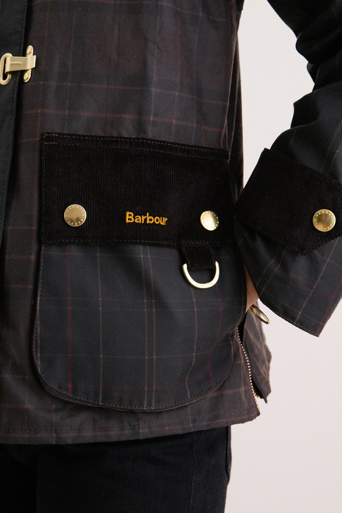 Classic Muted Hazelwood Checked Wax Jacket
