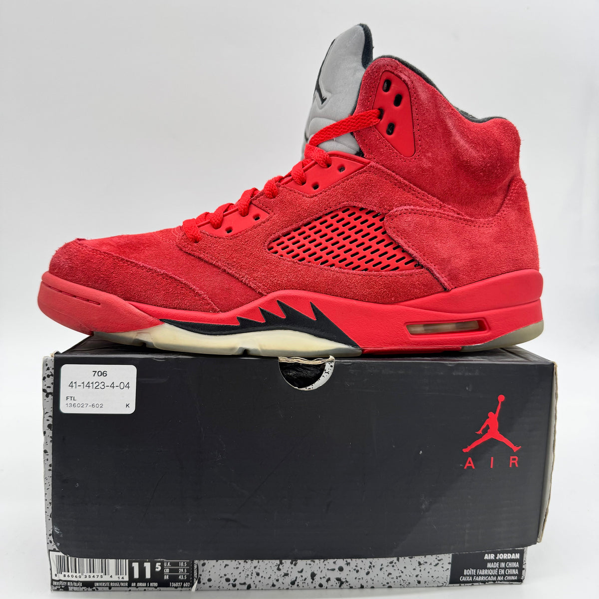 Jordan 5 Red Suede