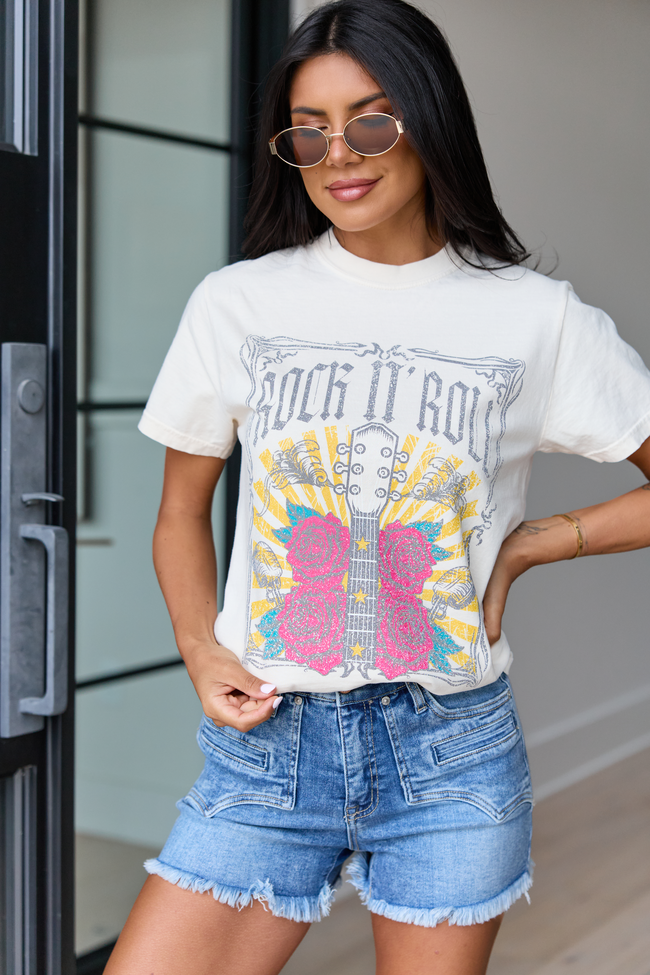 Rock N' Roll Ivory Comfort Colors Graphic Tee