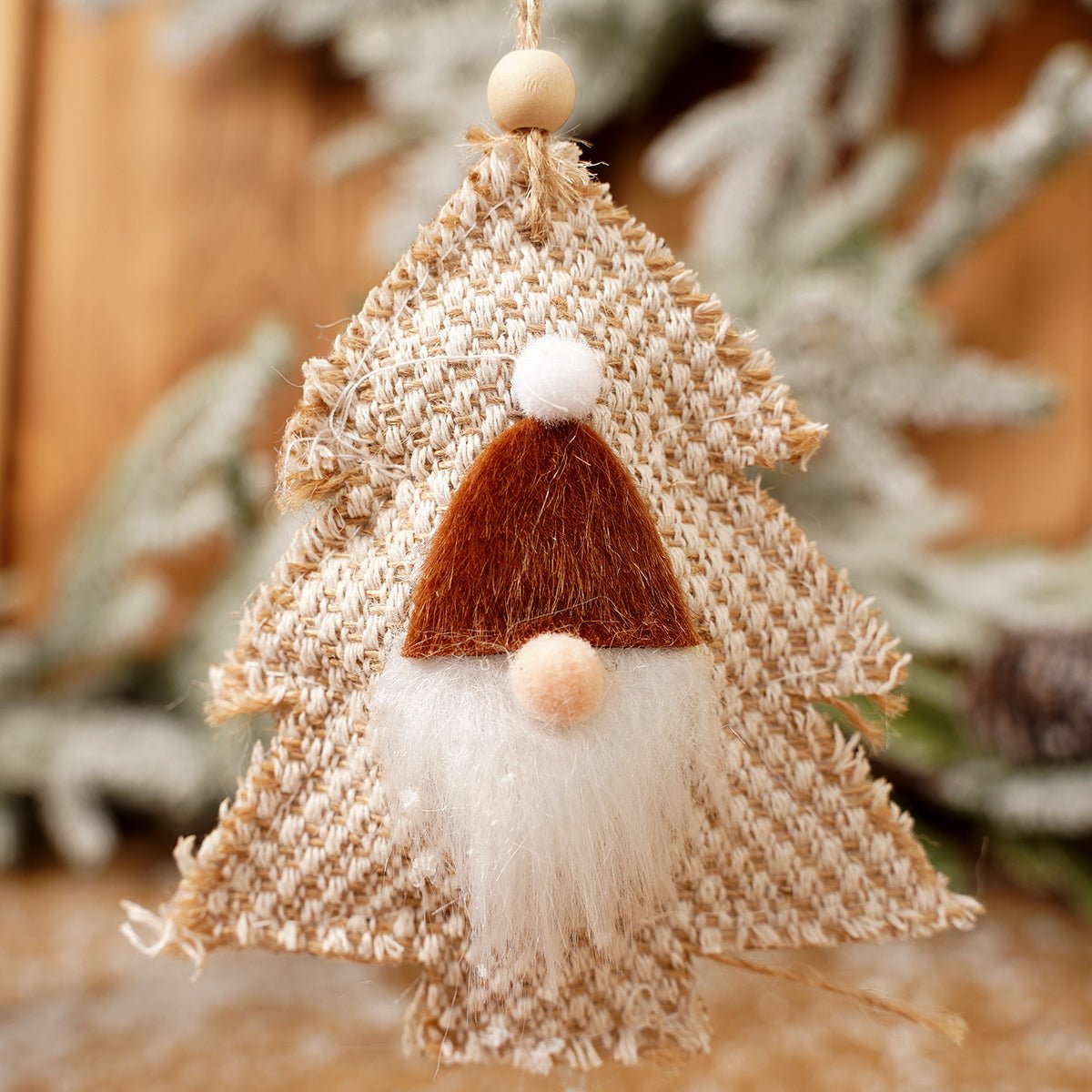 Burlap Gnome Ornament