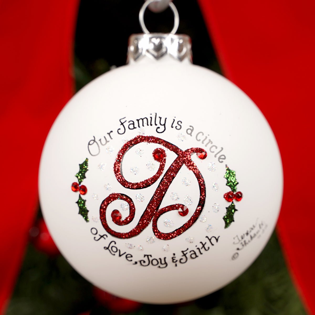 Family is a Circle D Christmas Ornament