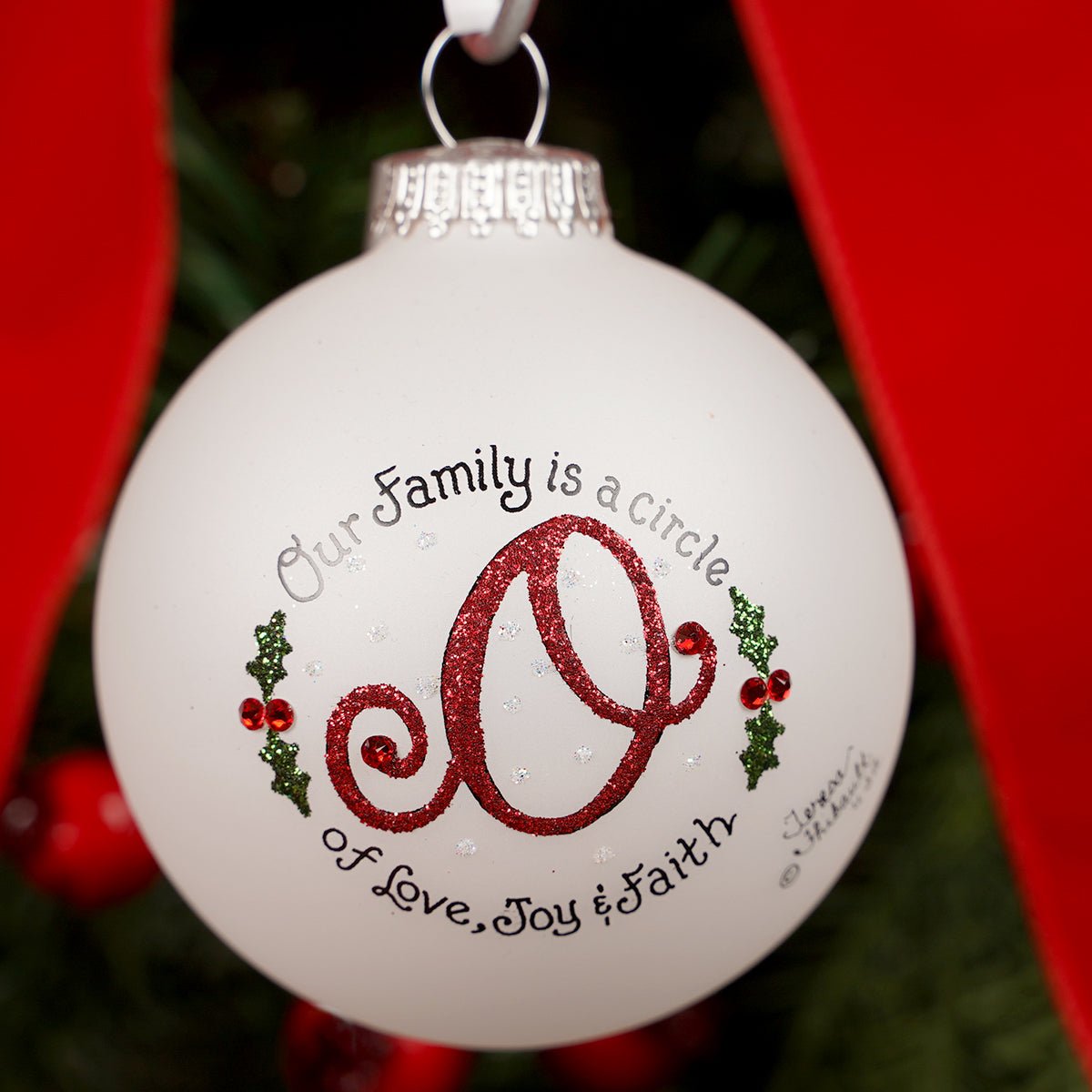 Family is a Circle O Christmas Ornament
