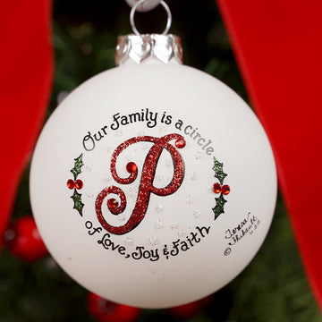 Family is a Circle P Christmas Ornament