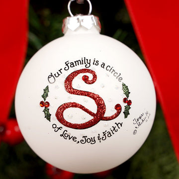 Family is a Circle S Christmas Ornament
