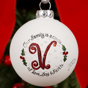Family is a Circle V Christmas Ornament