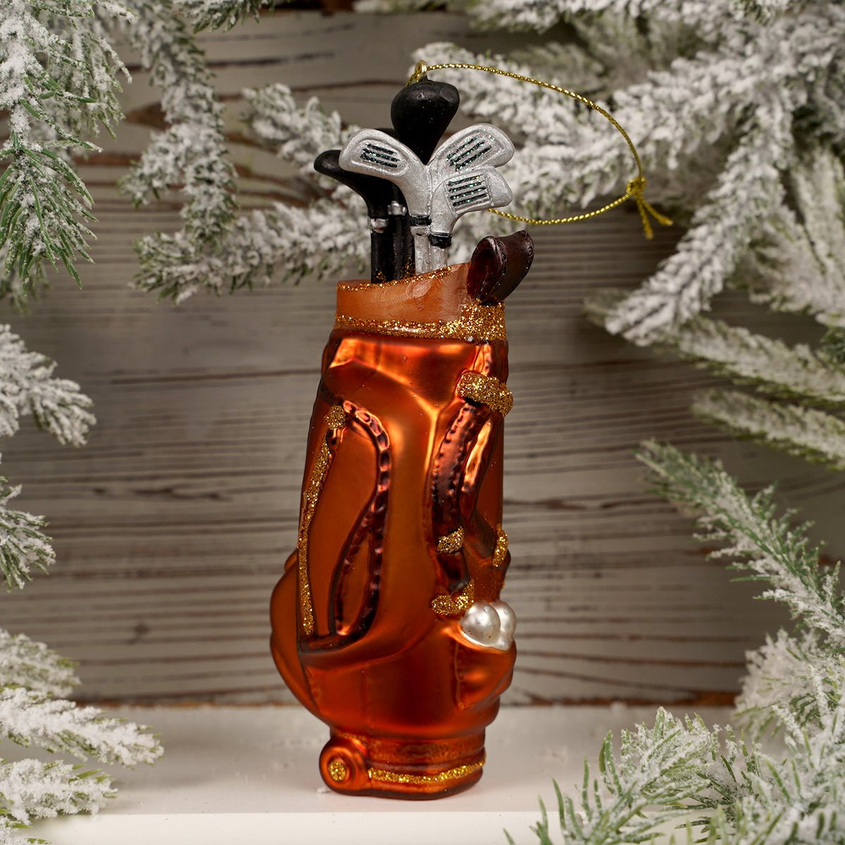 5.9Inch Glass Golf Bag Ornament