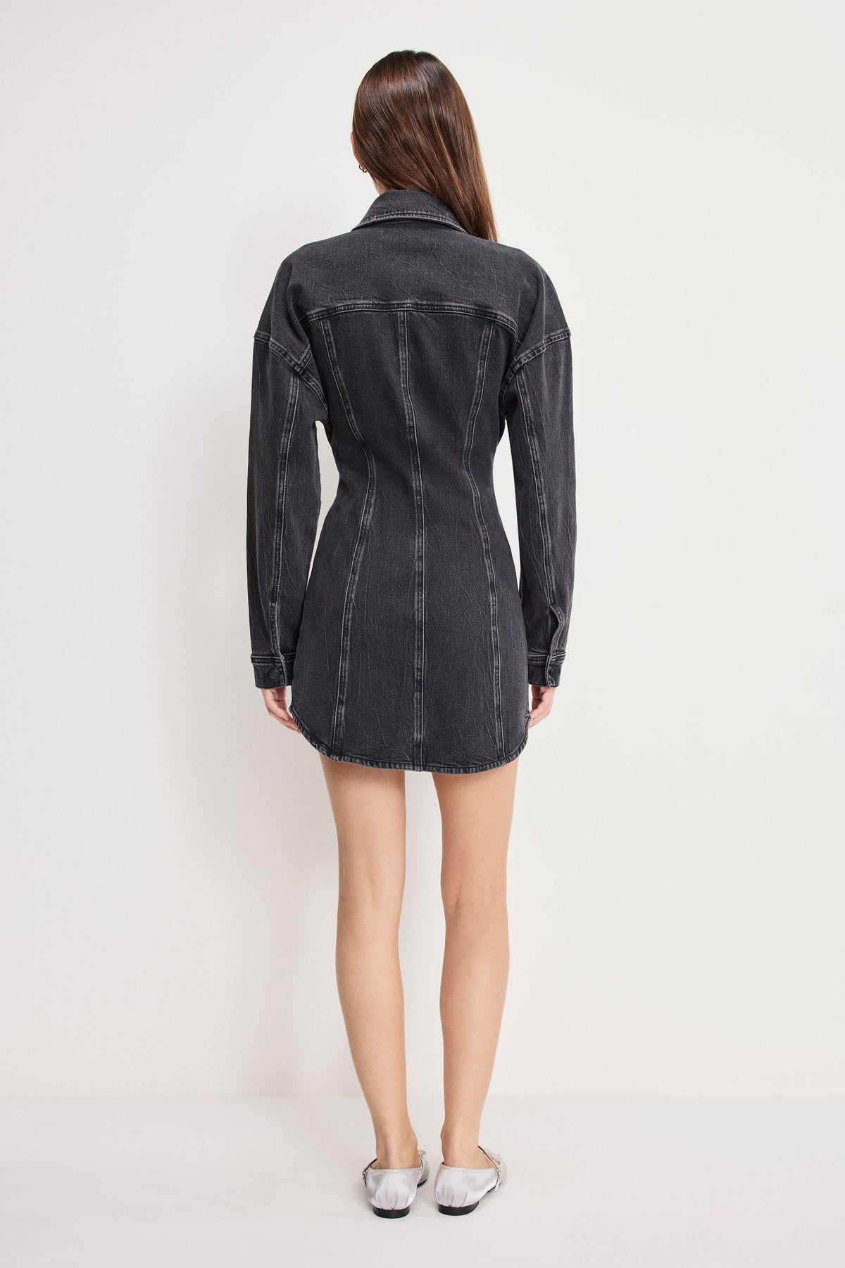 SHAPED DENIM DRESS | K418