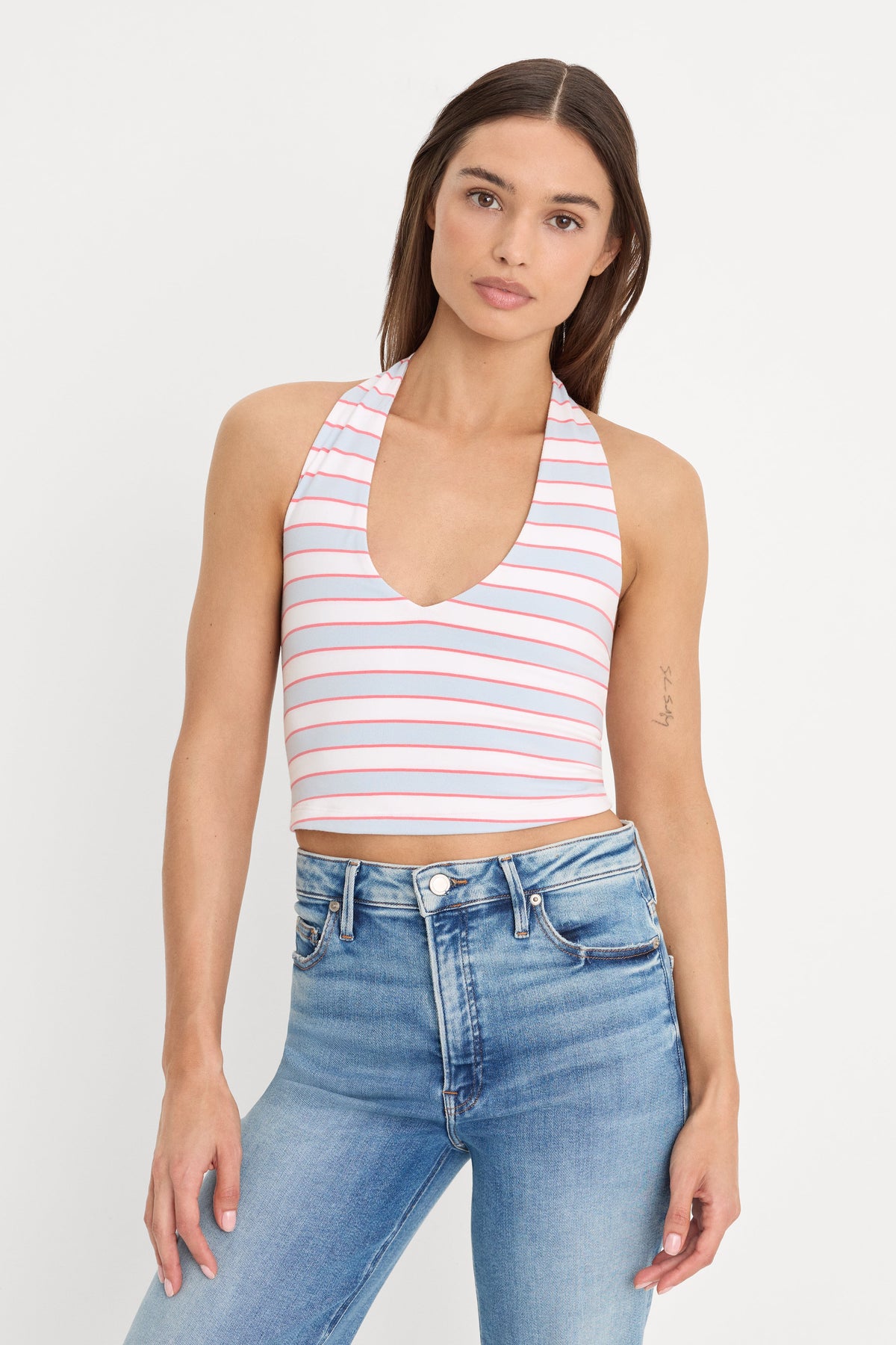 THE HALTER TANK | SKY STRIPE