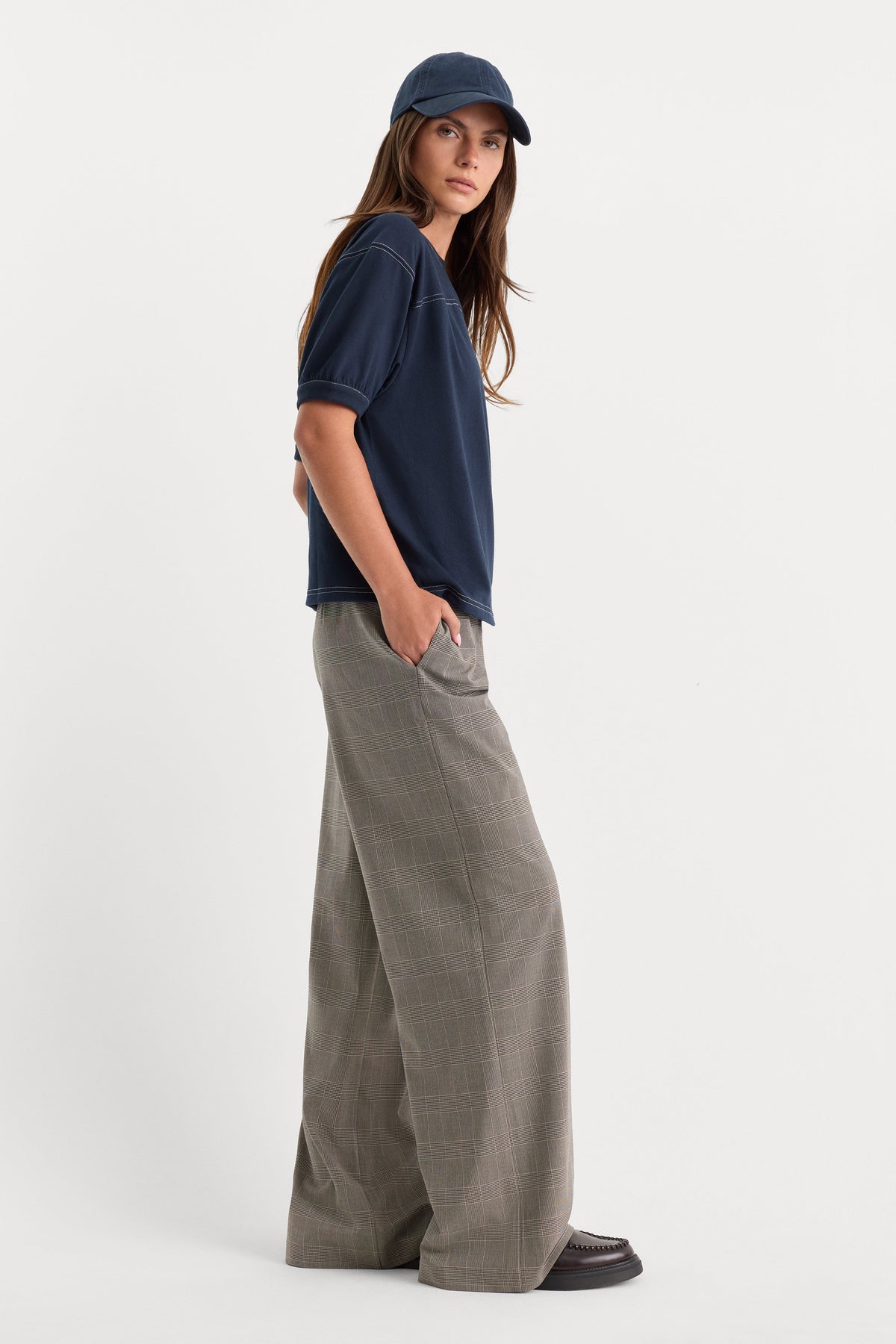 THE PLAID PULL ON TROUSER | MINI PLAID