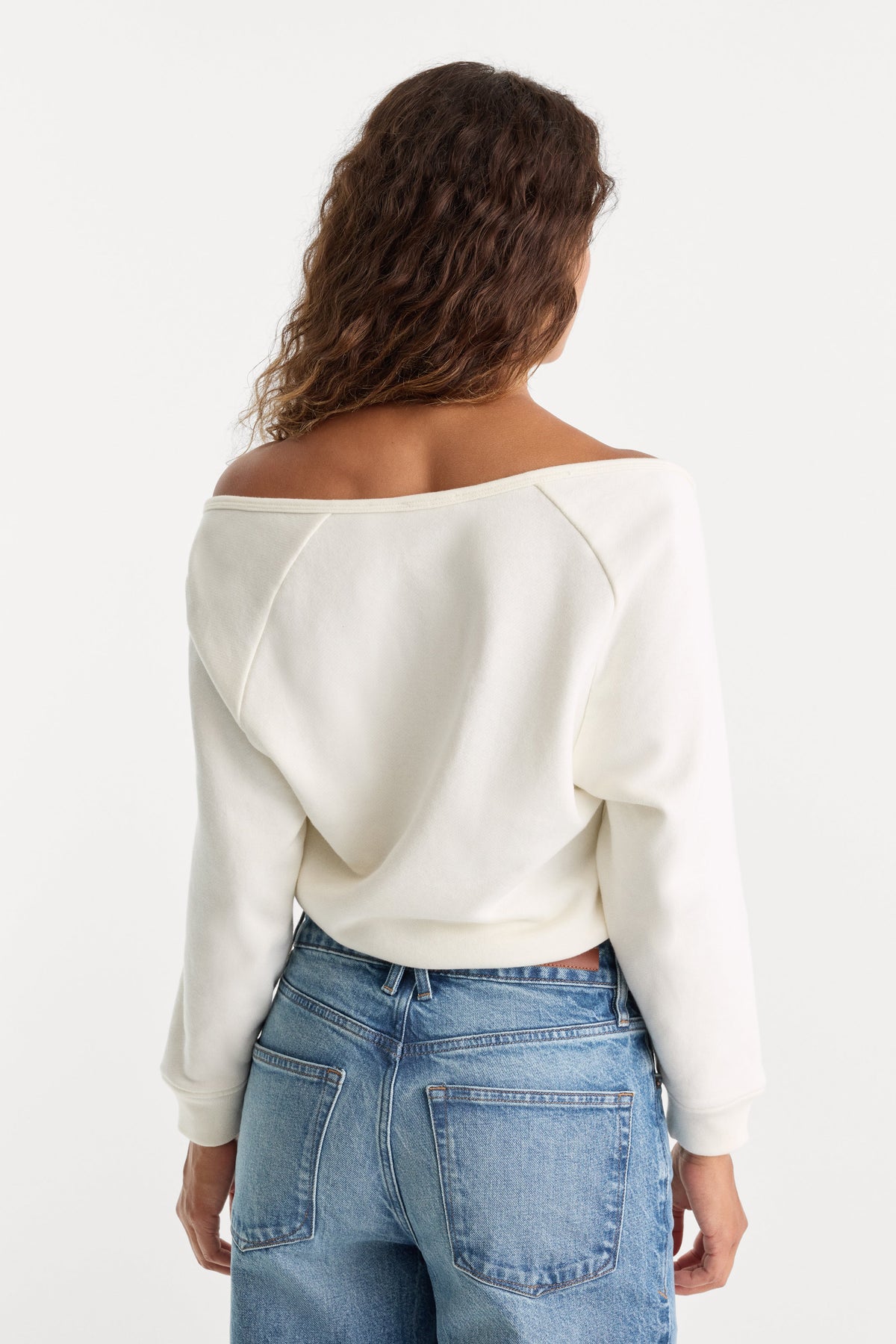 THE FRENCH TERRY TIE SWEATSHIRT | CHALK