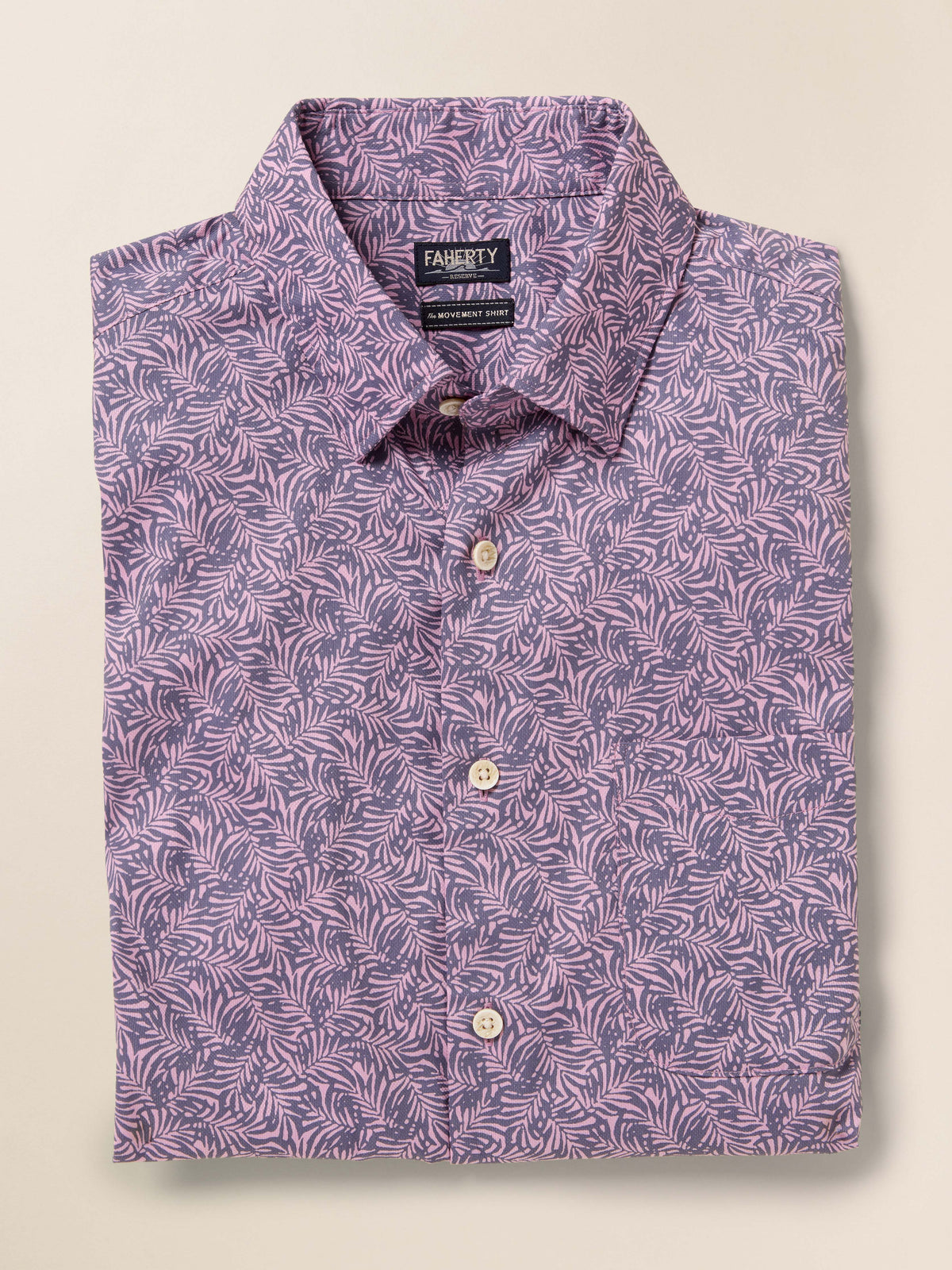Short-Sleeve Movement Monterey Shirt - Lavender Sky Canopy