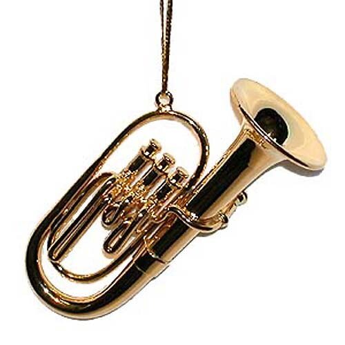 Gold Tuba Christmas Ornament