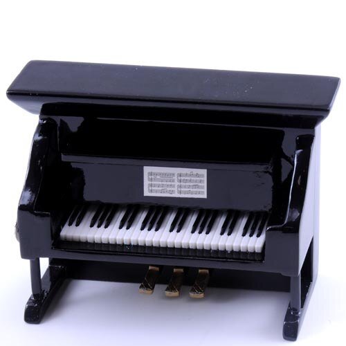 Black Upright Piano Magnet