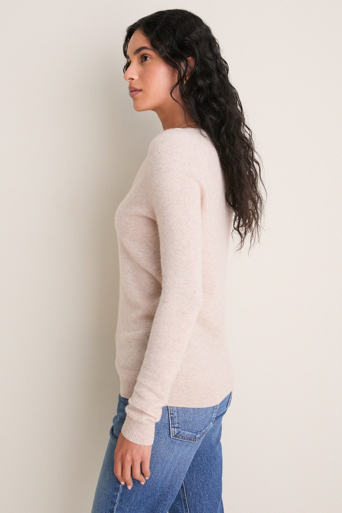 Sandstone Cashmere Katherine V-Neck Sweater