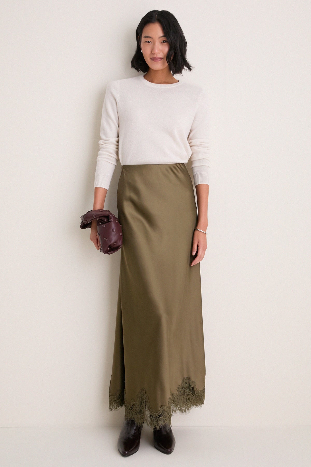 Ivory Cashmere Elizabeth Crewneck