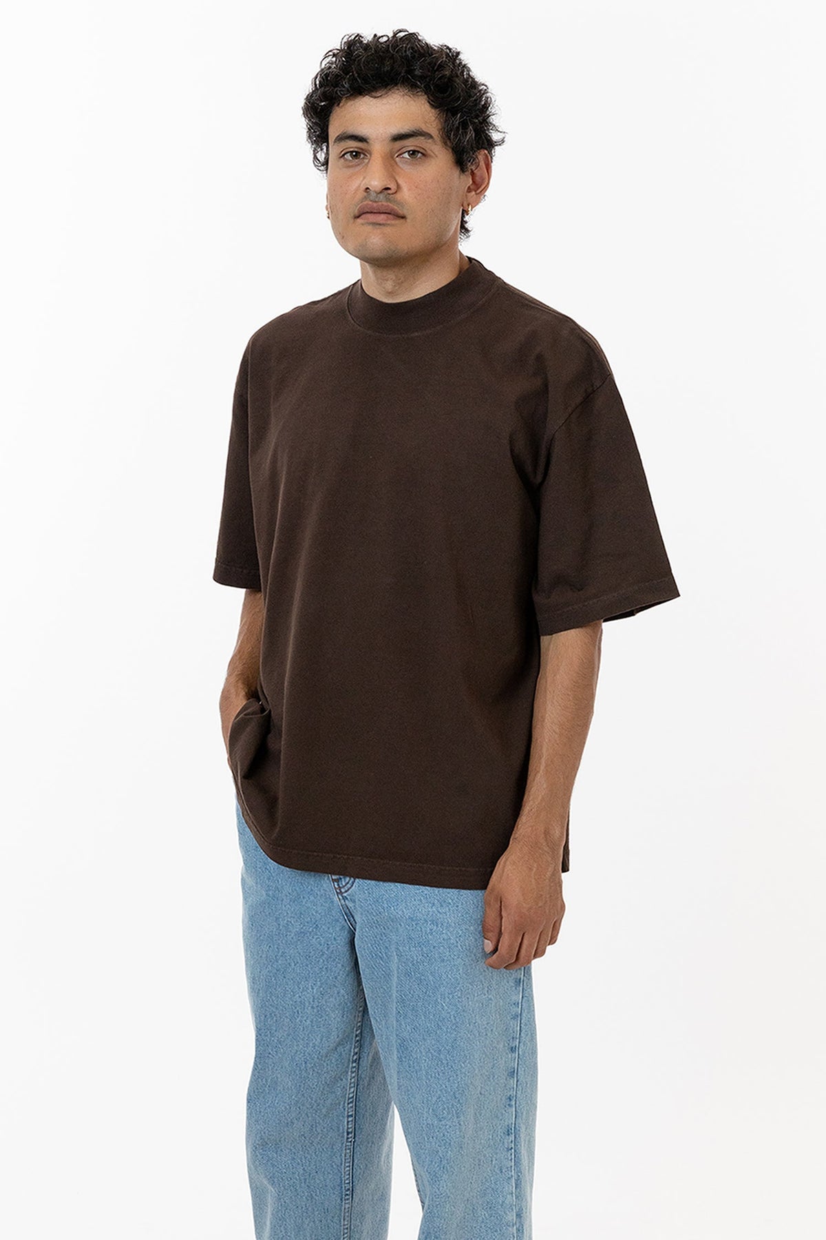 1825GD Unisex - Oversized Short Sleeve High Mockneck T-shirt