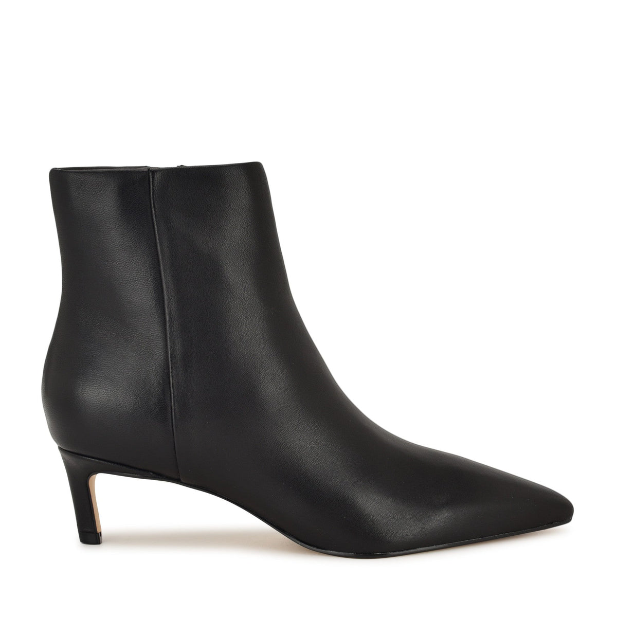 Brite Kitten Heel Ankle Leather Booties