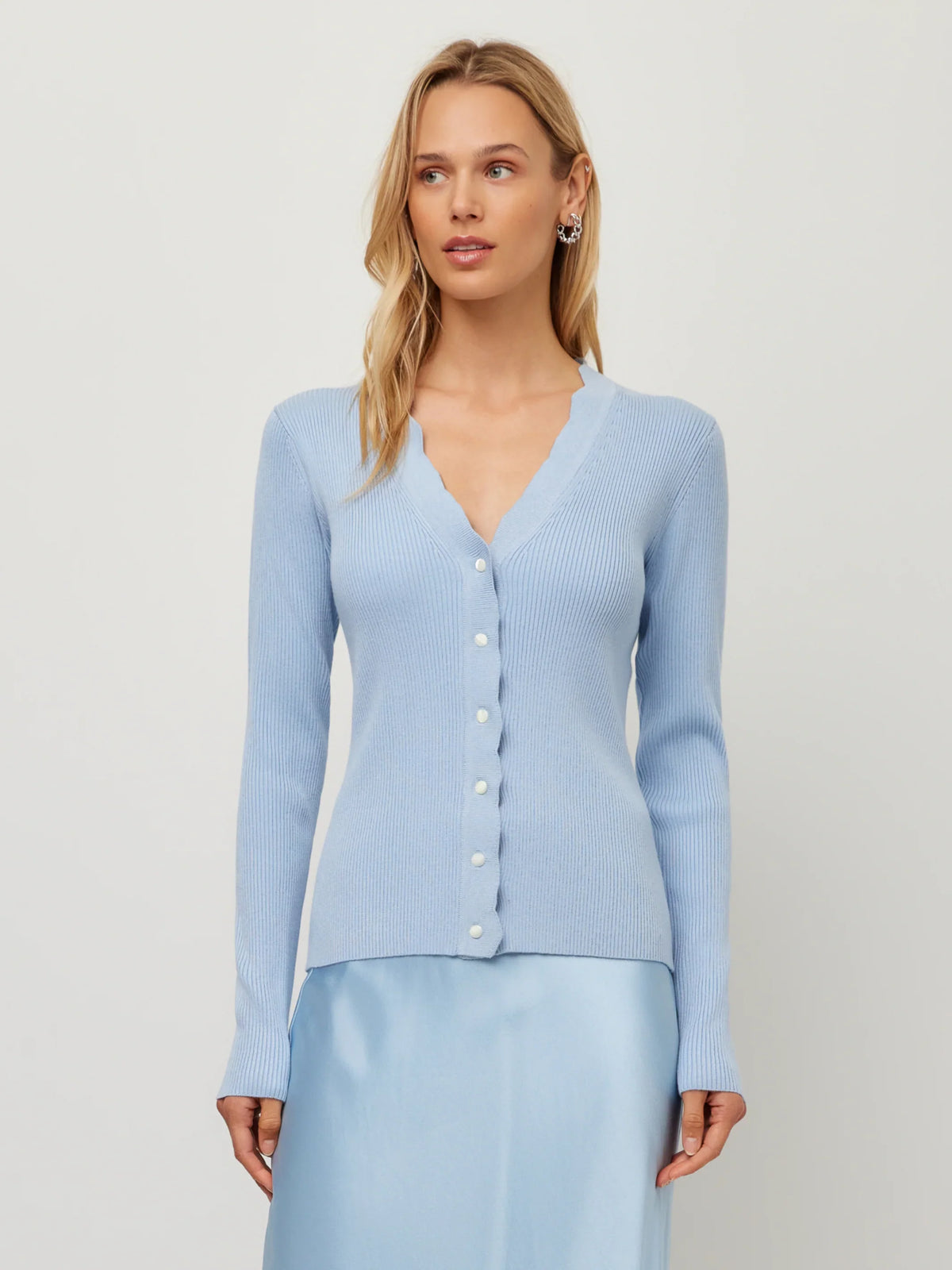 BLISS SCALLOP EDGE CARDIGAN