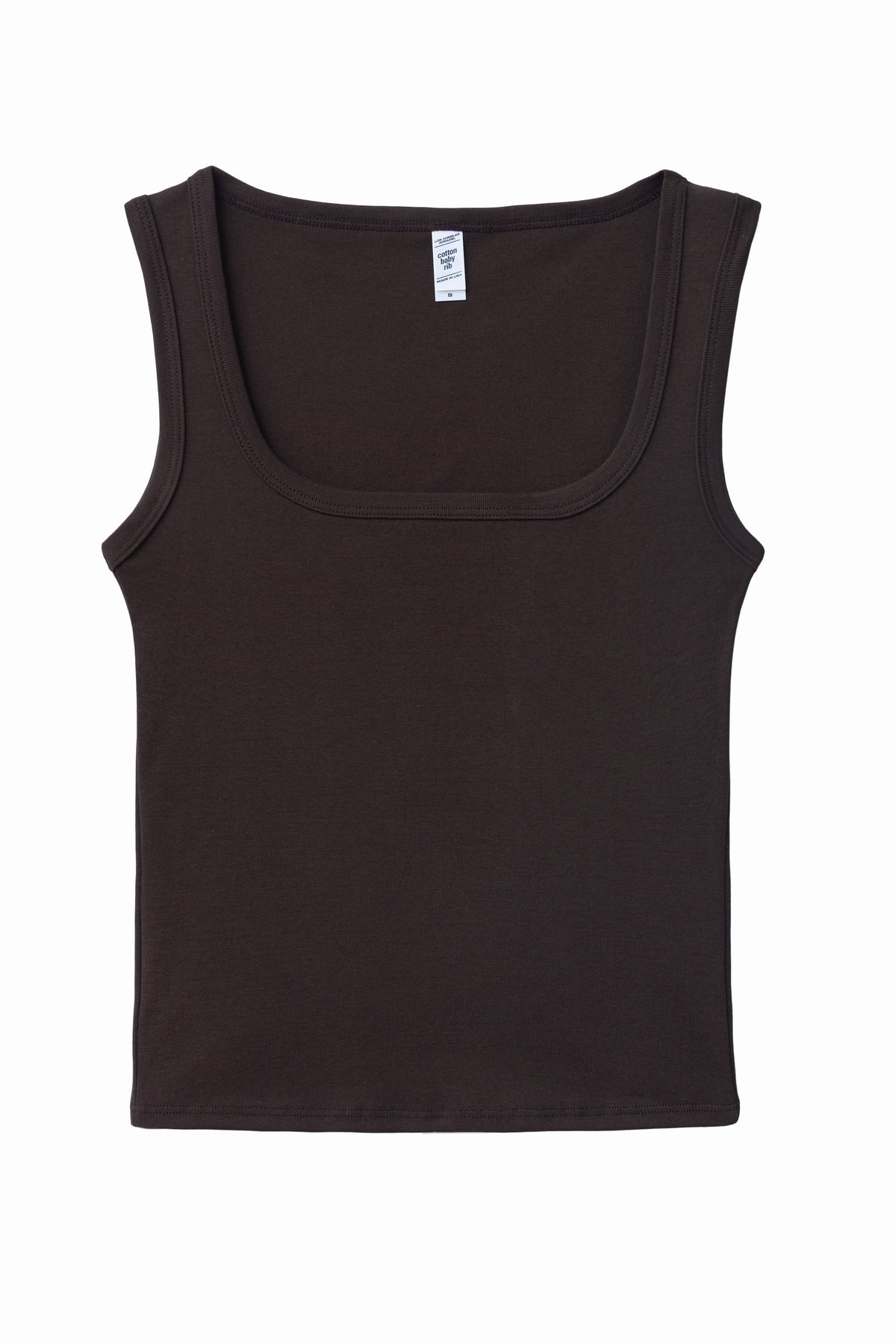 43055 - Baby Rib Square Neck Tank Top