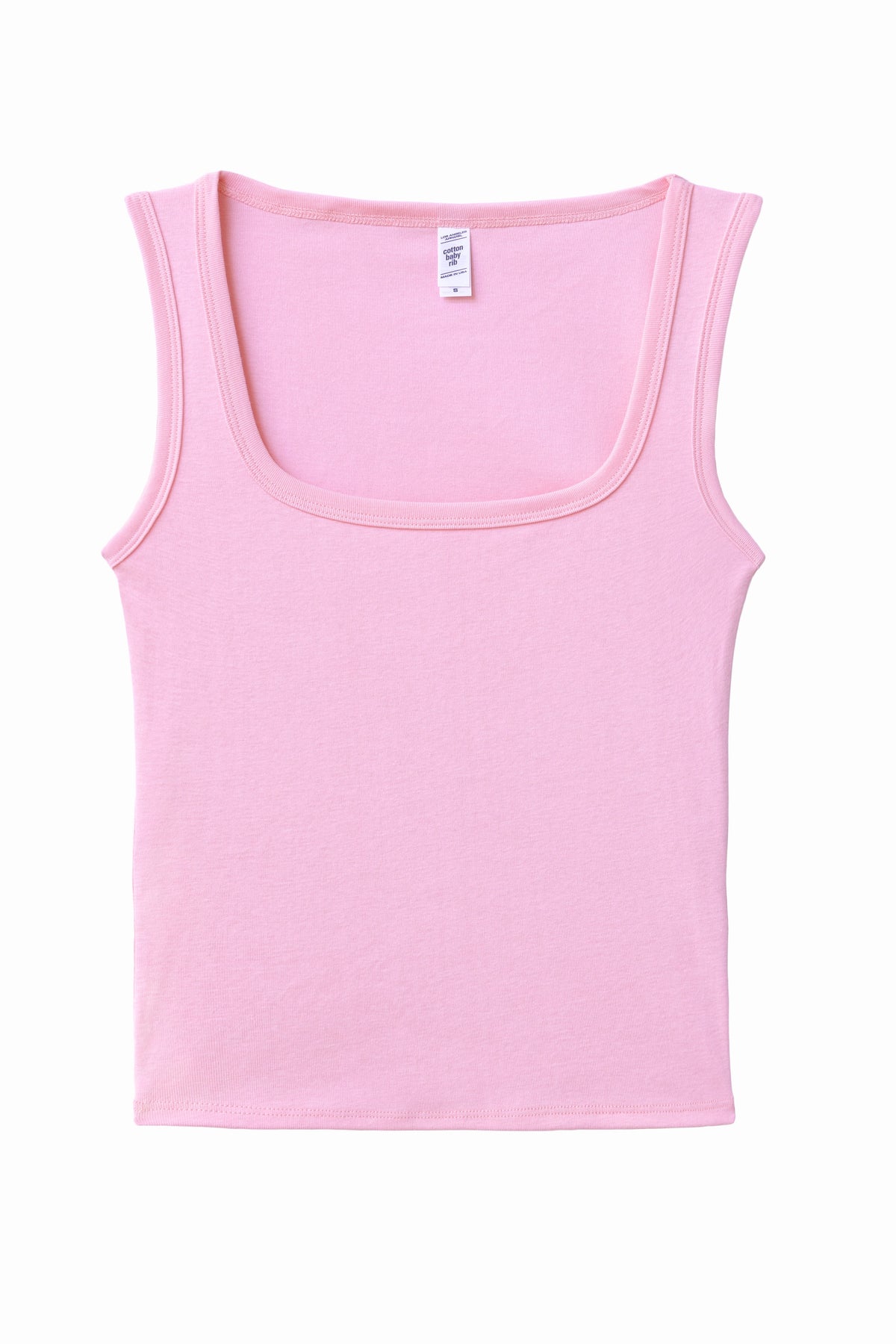 43055 - Baby Rib Square Neck Tank Top