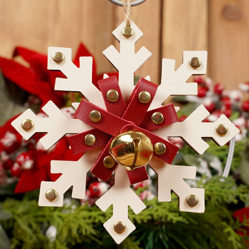 Gold Jingle Bell Snowflake Ornament