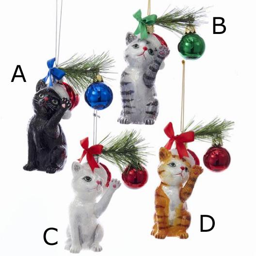 Noble Gems Christmas Cat Ornaments