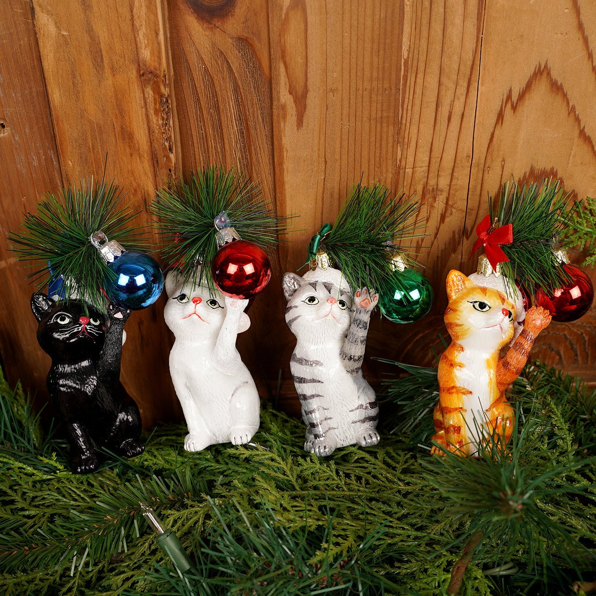 Noble Gems Christmas Cat Ornaments