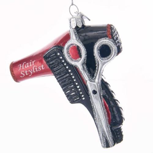 Hair Stylist Glass Ornament