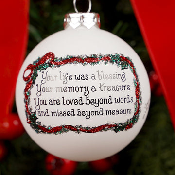Memorial Holly Christmas Ornament