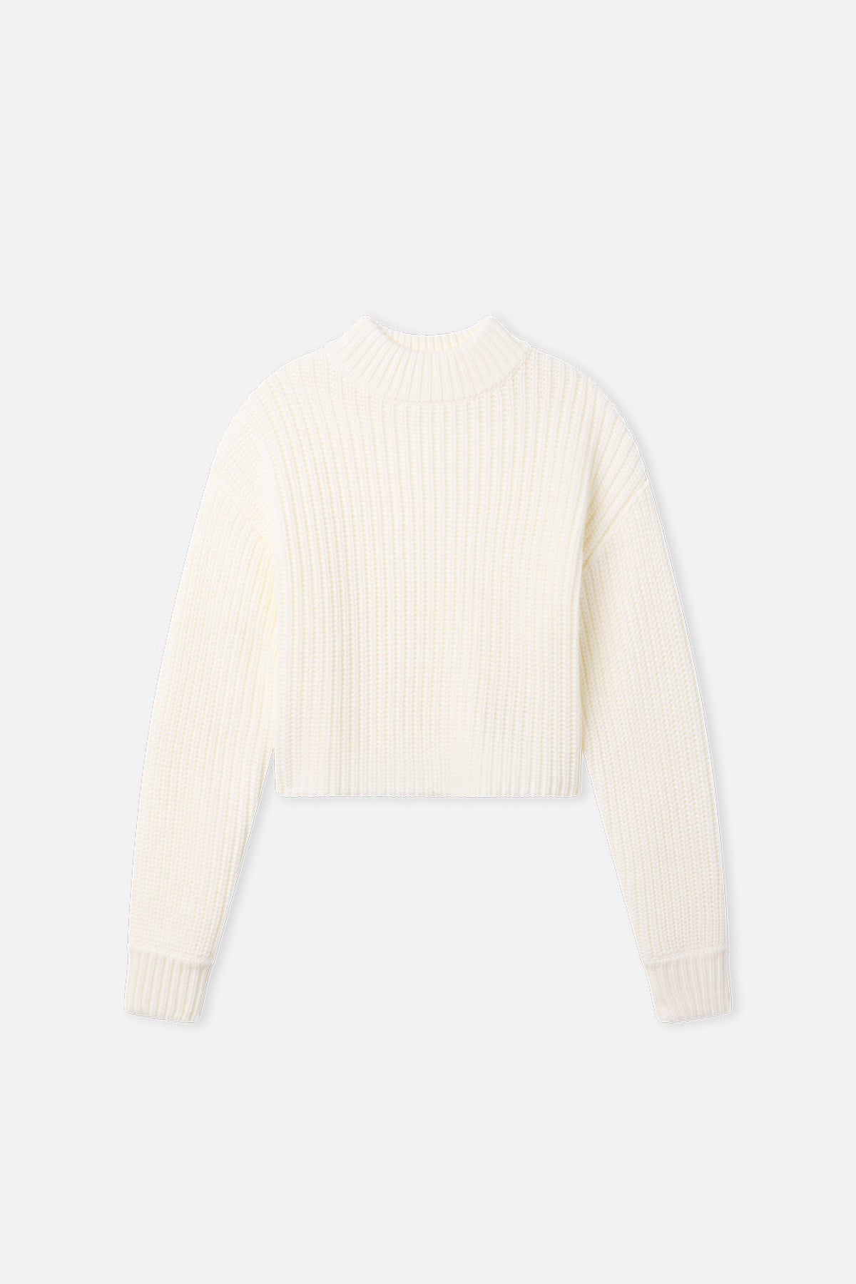 CHUNKY KNIT MOCK NECK SWEATER | IVORY003