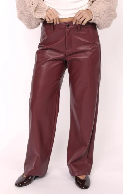 NIGHT VISION FAUX LEATHER PANTS