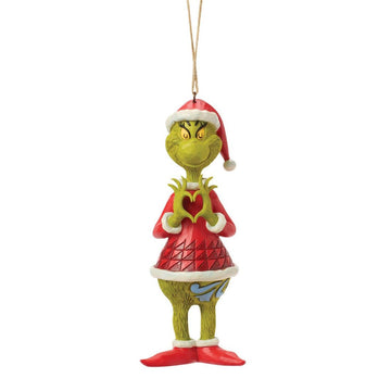 Grinch With Heart Hands Ornament